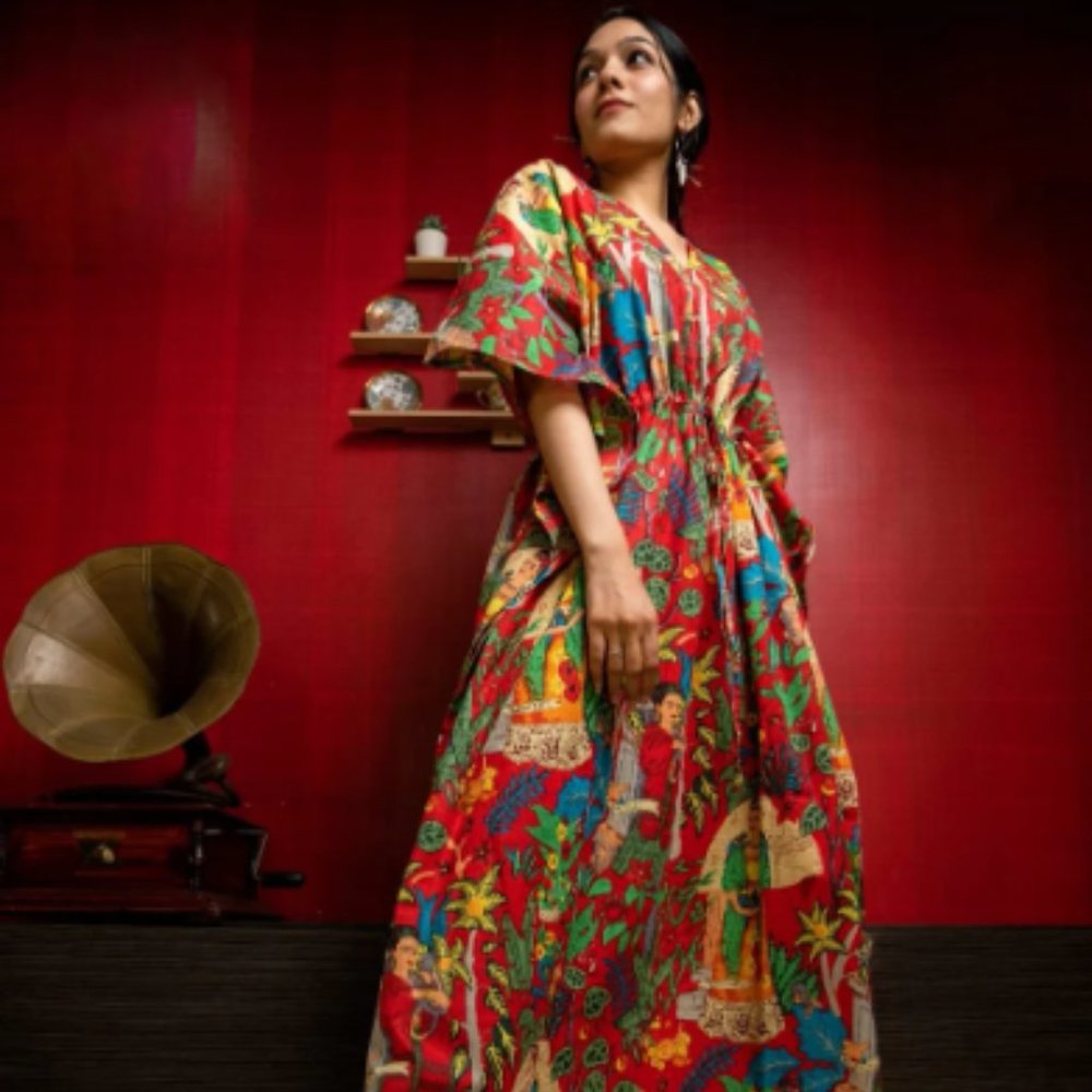 BRAND NEW Frida Kahlo Kaftan Beach Cover-Up Plus Size